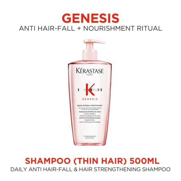 Kérastase Genesis Anti Hair-Fall Fortifying Shampoo for Thin Hair 500ml - Image 2